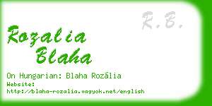 rozalia blaha business card