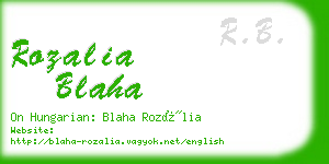 rozalia blaha business card